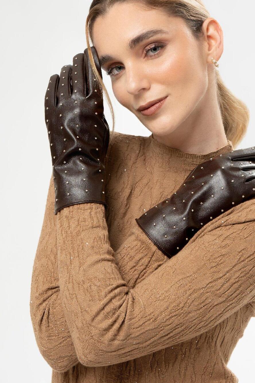 Echo leather gloves decorated with Rani